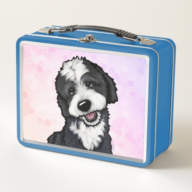 KiniArt Bernadoodle Metal Lunch Box (Front)