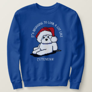KiniArt Bichon Frise Christmas Sweatshirt