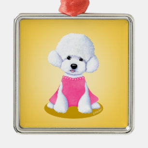 KiniArt Bichon Frise Metal Tree Decoration