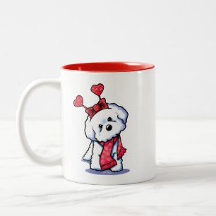 KiniArt Bichon Sparkling Two-Tone Coffee Mug