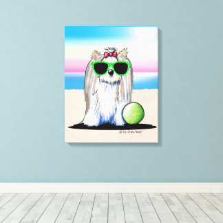 KiniArt Biewer Yorkie Terrier Canvas Print