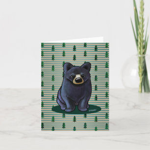 KiniArt Black Bear  Thank You Card