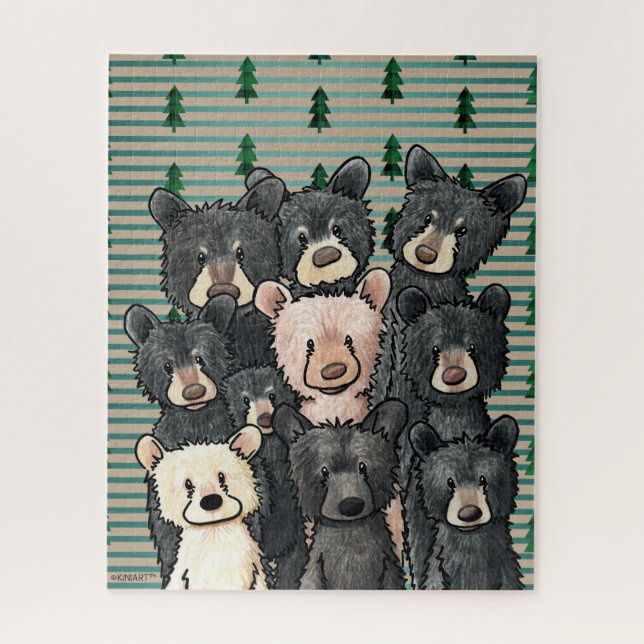 KiniArt Black Bears Jigsaw Puzzle (Vertical)