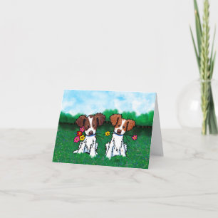 KiniArt Brittany Dog Note Card