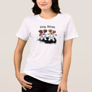 KiniArt Brittany dog Tri-Blend Shirt