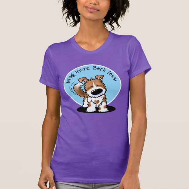 KiniArt Brown White Dog T-Shirt (Front)