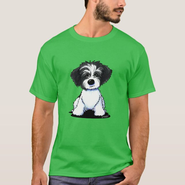 KiniArt BW Parti Havanese T-Shirt (Front)