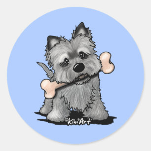 KiniArt Cairn Bone Appetit Stickers