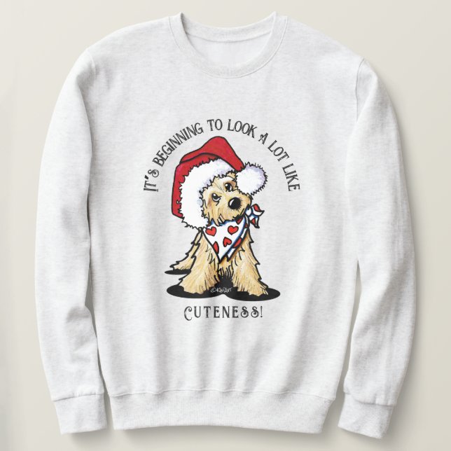 KiniArt Cairn Terrier Christmas Sweatshirt (Design Front)