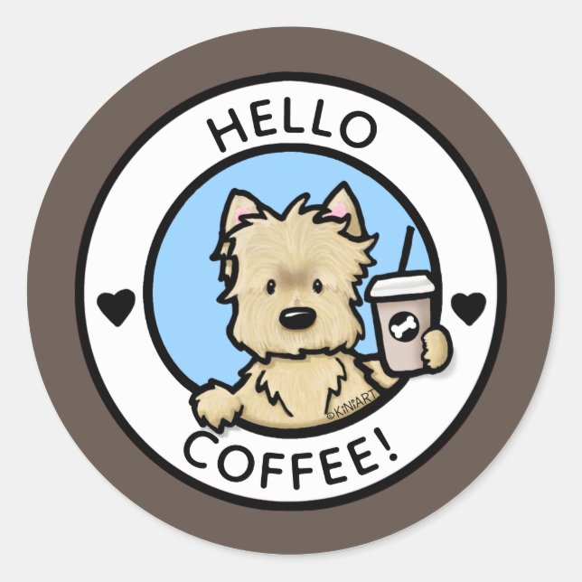 KiniArt Cairn Terrier Coffee Stickers (Front)
