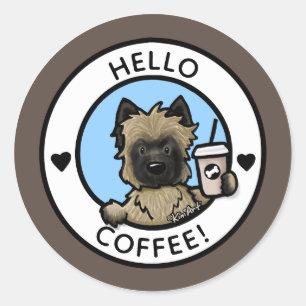 KiniArt Cairn Terrier Coffee Stickers