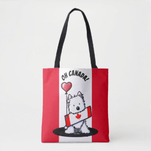 KiniArt Canadian Westie Tote Bag