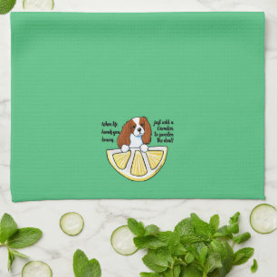 KiniArt Cavalier Life Lemons Kitchen Towel