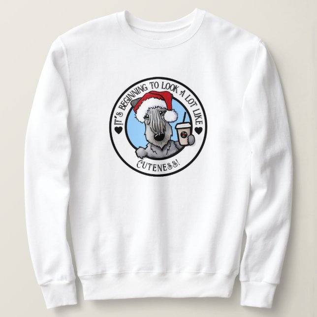 KiniArt Cesky Terrier Christmas Sweatshirt (Design Front)