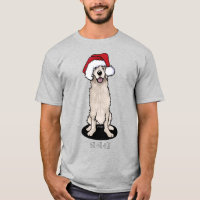 KiniArt Christmas Golden Retriever T-Shirt