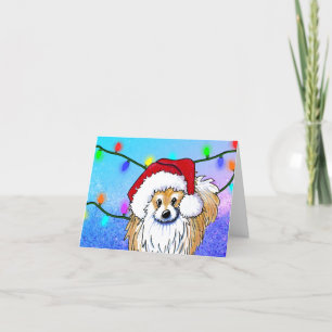 KiniArt Christmas Pomeranian Holiday Card