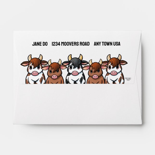 KiniArt Cows Envelope (Back (Top Flap))