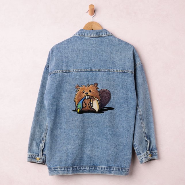 KiniArt Cute Beaver Denim Jacket (Hangar)