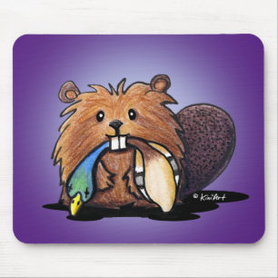KiniArt Cute Beaver Mousepad