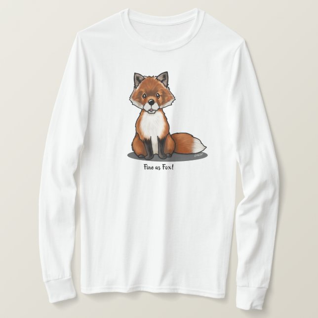 KiniArt Cute Fox T-Shirt (Design Front)