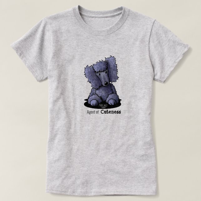 KiniArt Cute Poodle T-Shirt (Design Front)