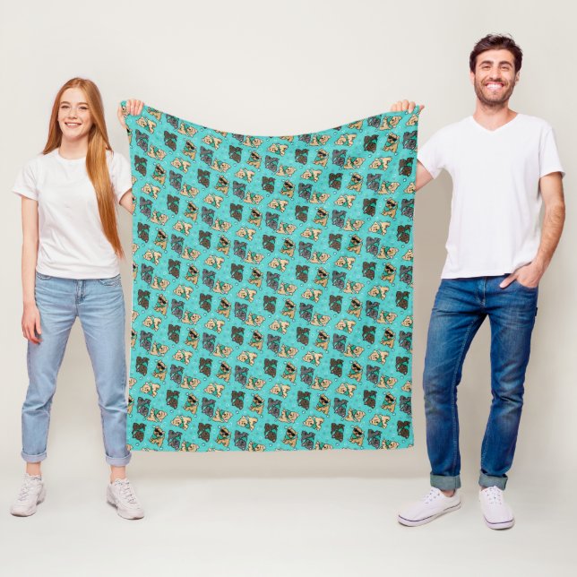 KiniArt Cutieface Cairn Fleece Blanket (In Situ)