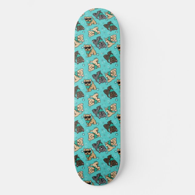 KiniArt Cutieface Cairn Skateboard (Front)