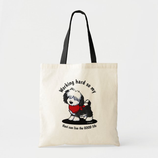KiniArt Cutieface Havanese Tote Bag (Front)