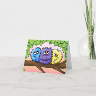 KiniArt Ditzy Chicks Thank You Card