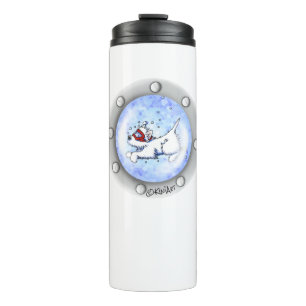 KiniArt Diving Westie Porthole Thermal Tumbler