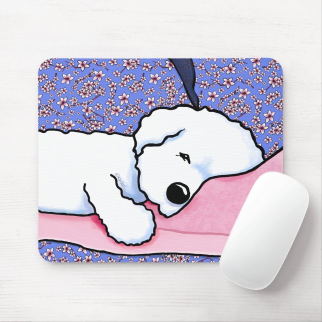 KiniArt Dog Tired Bichon Mouse Pad (With Mouse)