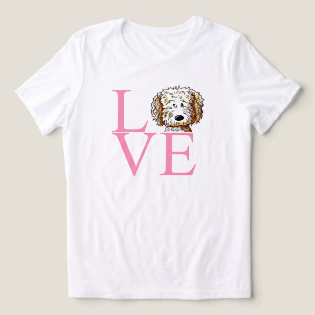KiniArt Doodle Love Tri-Blend Shirt (Design Front)