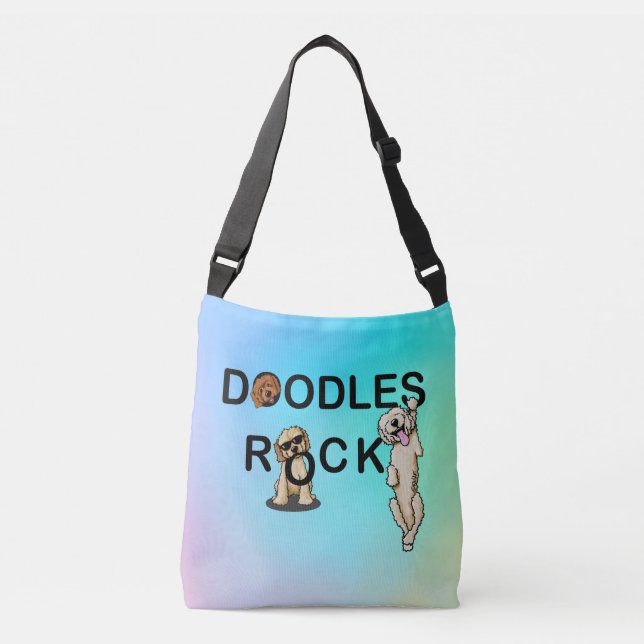 KiniArt Doodles Rock Crossbody Bag (Front)
