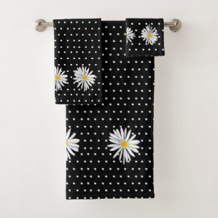 KiniArt Dotted Daisy Bath Towel Set