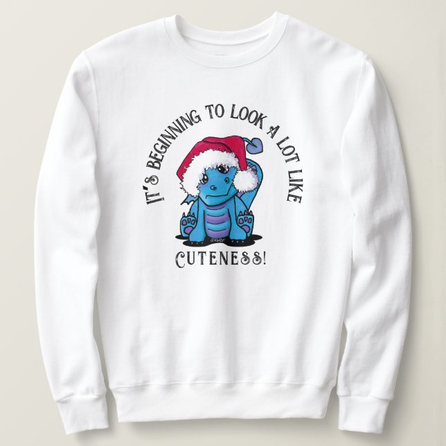 KiniArt Dragon Christmas Sweatshirt (Design Front)