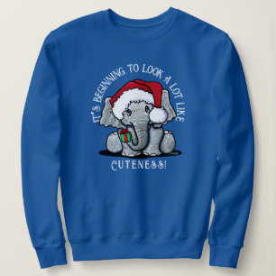 KiniArt Elephant Christmas Sweatshirt
