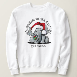 KiniArt Elephant Christmas Sweatshirt