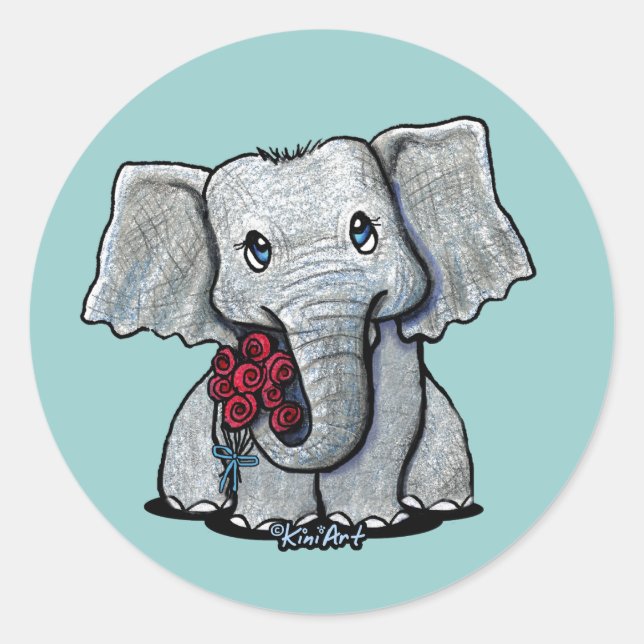 KiniArt Elephant Sticker (Front)