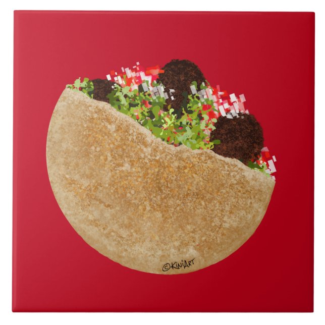 KiniArt Falafel Sandwich Tile (Front)