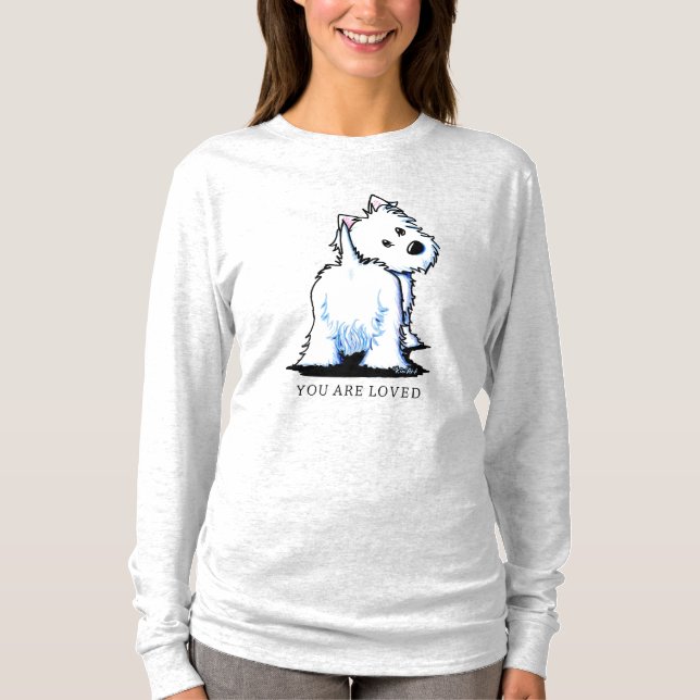 KiniArt Fluffybutt Westie T-Shirt (Front)