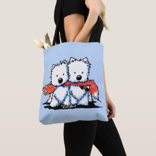 KiniArt Foxtrot Westies Tote Bag
