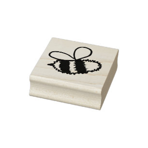 KiniArt Fuzzy Bee Rubber Stamp