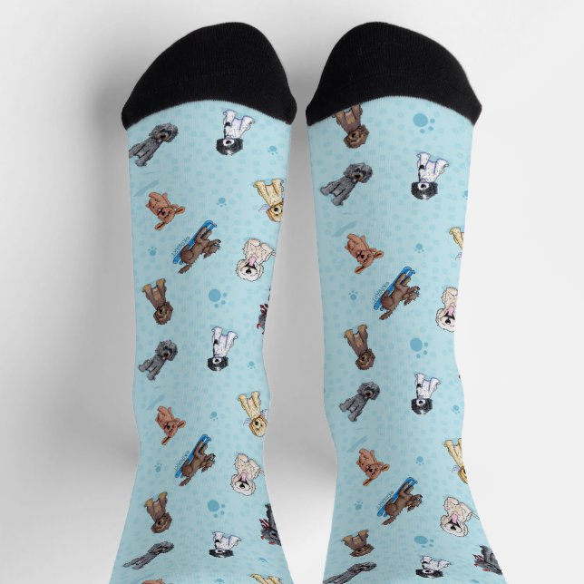 KiniArt Goldendoodle DoodleMoji  Socks (Top)