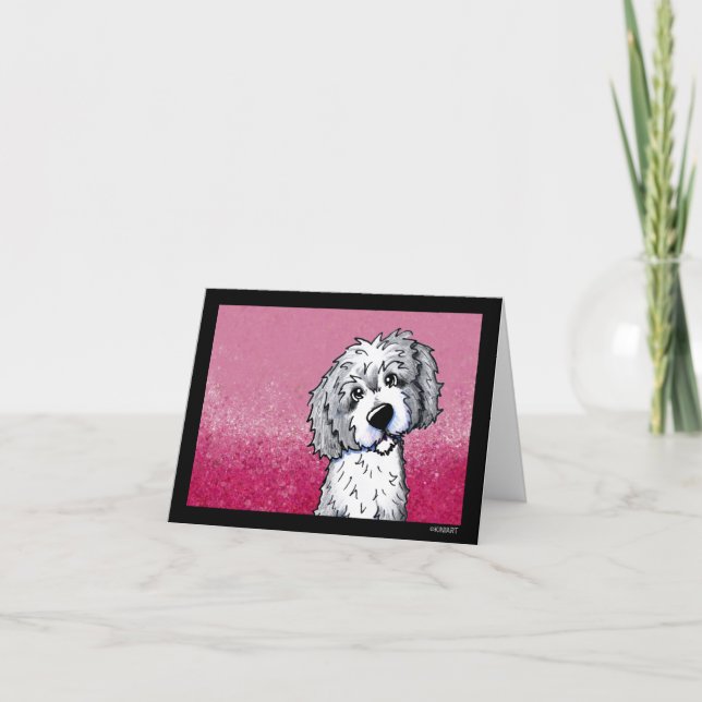 KiniArt Goldendoodle Thank You Card (Front)