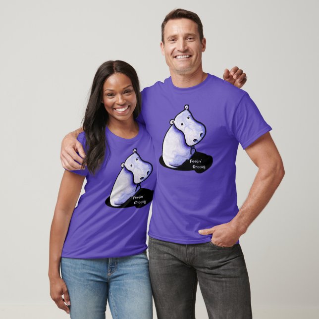 KiniArt Groovy Hippo T-Shirt (Unisex)