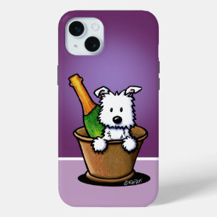 KiniArt Happy New Year Westie iPhone 15 Mini Case