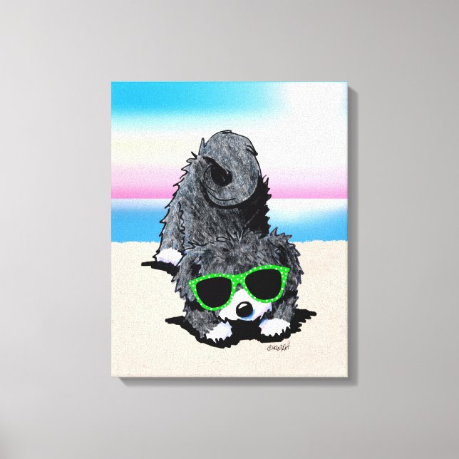 KiniArt Havanese Dog Beach Canvas Print (Front)