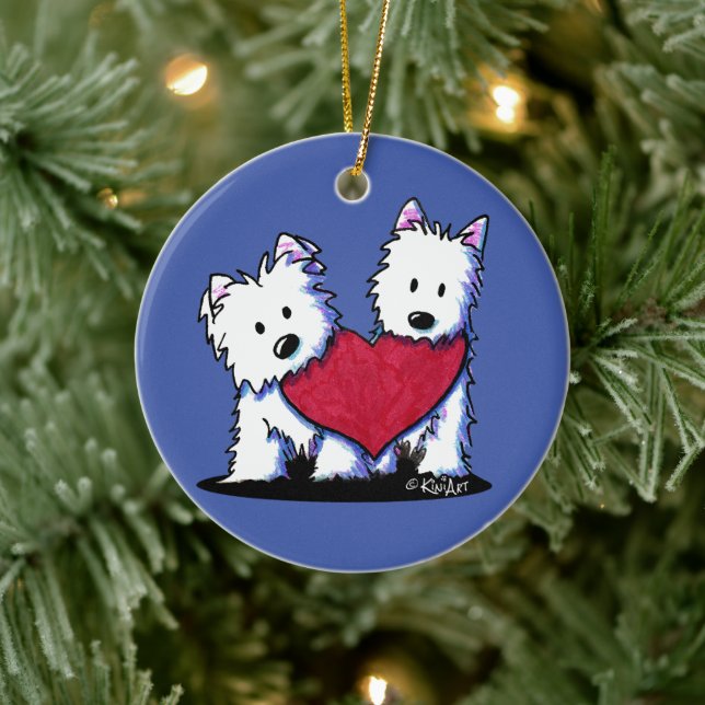 KiniArt Heartfelt Westies Ornament (Tree)