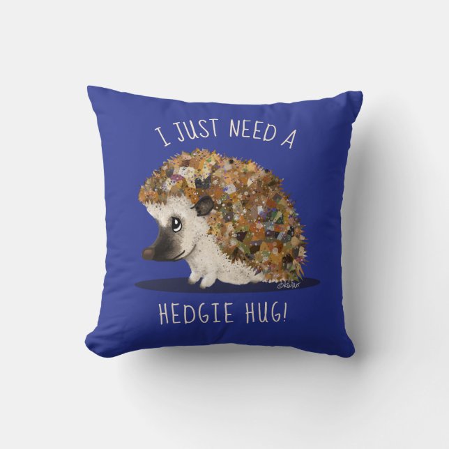 KiniArt Hedgehog Cushion (Front)