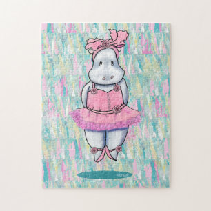 KiniArt Hippo Ballerina Jigsaw Puzzle